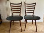 2 vintage plywood eetkamerstoelen, Huis en Inrichting, Ophalen, Gebruikt, Twee, Bruin