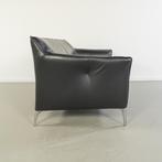2x Leolux Mayon Bank 2,5-zits/173cm Zwart Leer - Staal, Huis en Inrichting, Overige maten, 150 tot 200 cm, 75 tot 100 cm, Ophalen of Verzenden