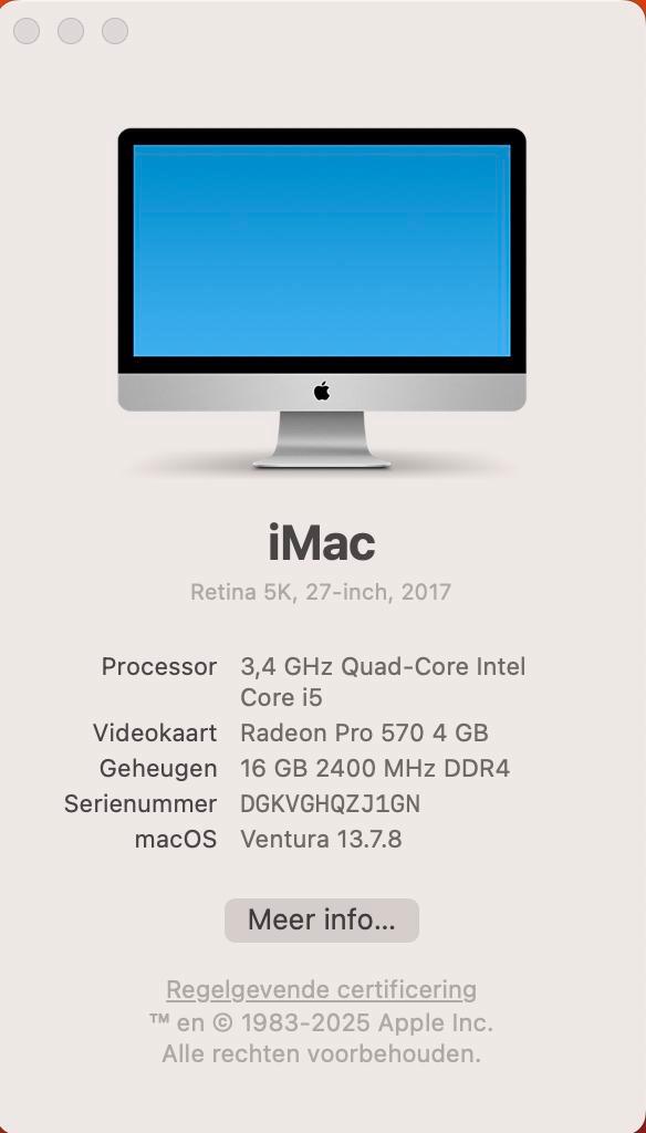 Apple iMac 27" - 1TB SSD - 16GB Heel Netjes!, Computers en Software, Apple Desktops, Zo goed als nieuw, iMac, SSD, 3 tot 4 Ghz