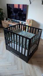 Babybox met Lade Black Wash Incl. Boxmatras & Boxkleed, Kinderen en Baby's, Boxen, Ophalen, Zo goed als nieuw