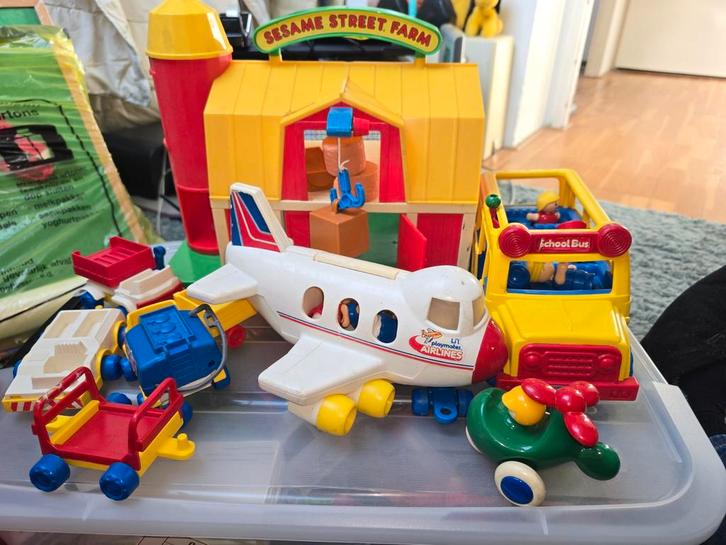 Speelgoed Set: Sesamstraat Boerderij, Vliegtuig, Bus, Kinderen en Baby's, Speelgoed | Overig, Gebruikt, Jongen of Meisje, Ophalen