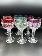 Loodkristal Wijnglazen Duitsland Jaren 60 Anna Hütte, Glas of Glazen, Gebruikt, Ophalen of Verzenden, Glas