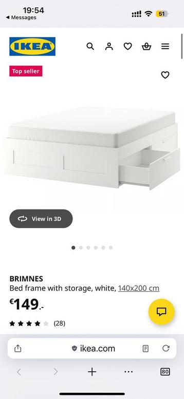 Bed frame en matras ikea beschikbaar voor biedingen