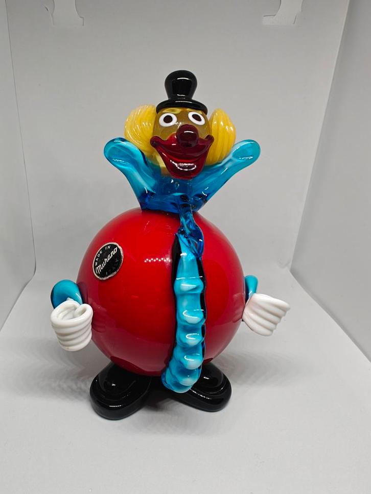 Murano Clown - Handgemaakt Glas, Antiek en Kunst, Antiek | Glas en Kristal, Ophalen of Verzenden