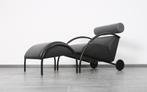 Leren Zyklus Loungestoel + Hocker Van Peter Maly Voor Cor, Design, 80's, Gebruikt, 125 tot 150 cm, Ophalen of Verzenden