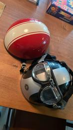 2 brommerhelmen met bril, eitje yamaha, Ophalen of Verzenden, Gebruikt, Extra large of groter