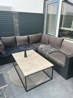 Lounge set wicker met tafel, Tuin en Terras, Tuinsets en Loungesets, 5 zitplaatsen, Ophalen of Verzenden, Zo goed als nieuw, Loungeset