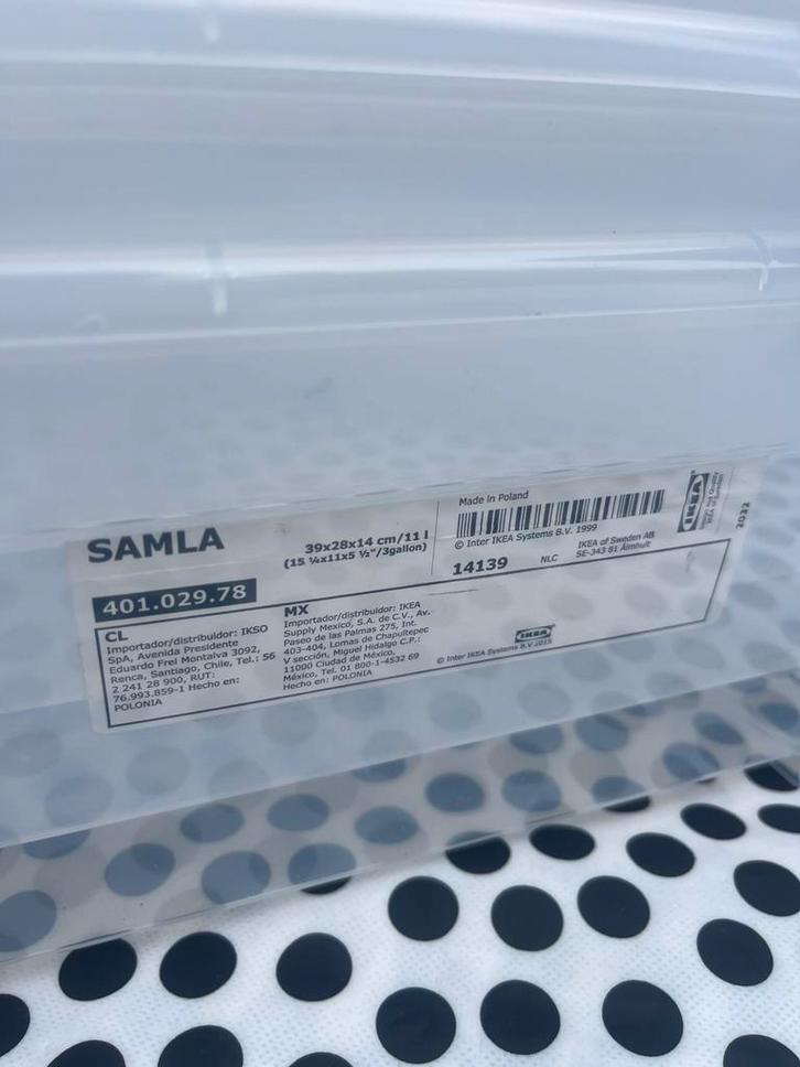 Samla opruimbakken van IKEA, Doe-het-zelf en Verbouw, Kratten en Dozen, Zo goed als nieuw, Bak of Kist, Minder dan 35 cm, Minder dan 40 cm