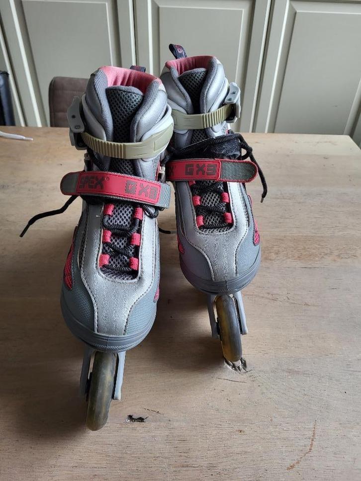 inline skates SPEX maat 39 grijs met roze, Sport en Fitness, Skeelers, Gebruikt, Dames, Kinderen, Ophalen of Verzenden