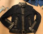 Dames Biker jack, Italiaans design, Roberto Cavalli, maat S, ., Zwart, Ophalen of Verzenden, Jasje