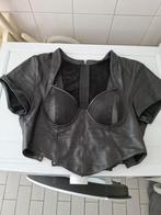 echt leer topje, Kleding | Dames, Ondergoed en Lingerie, Ophalen of Verzenden, Zwart, BH