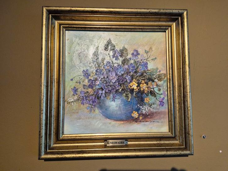 G. Nesw Abda - Lentetijd Schilderij, Antiek en Kunst, Kunst | Schilderijen | Klassiek, Ophalen of Verzenden