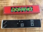 Domino spel vintage - retro jumbo 55 stenen, Een of twee spelers, Ophalen of Verzenden, Gebruikt, Jumbo