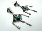 Prachtige vintage zilveren oorbellen met turkoois, Sieraden, Tassen en Uiterlijk, Oorbellen, Hangers, Info@zilverwebsite.nl, Zo goed als nieuw