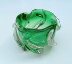 Val Saint Lambert groene Sommerso kern kristallen asbak 1950, Antiek en Kunst, Antiek | Glas en Kristal, Ophalen of Verzenden