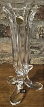 D'Arques - Durand Kristallen driepoot knopvaas, Ophalen of Verzenden, Zo goed als nieuw, Glas, Minder dan 50 cm