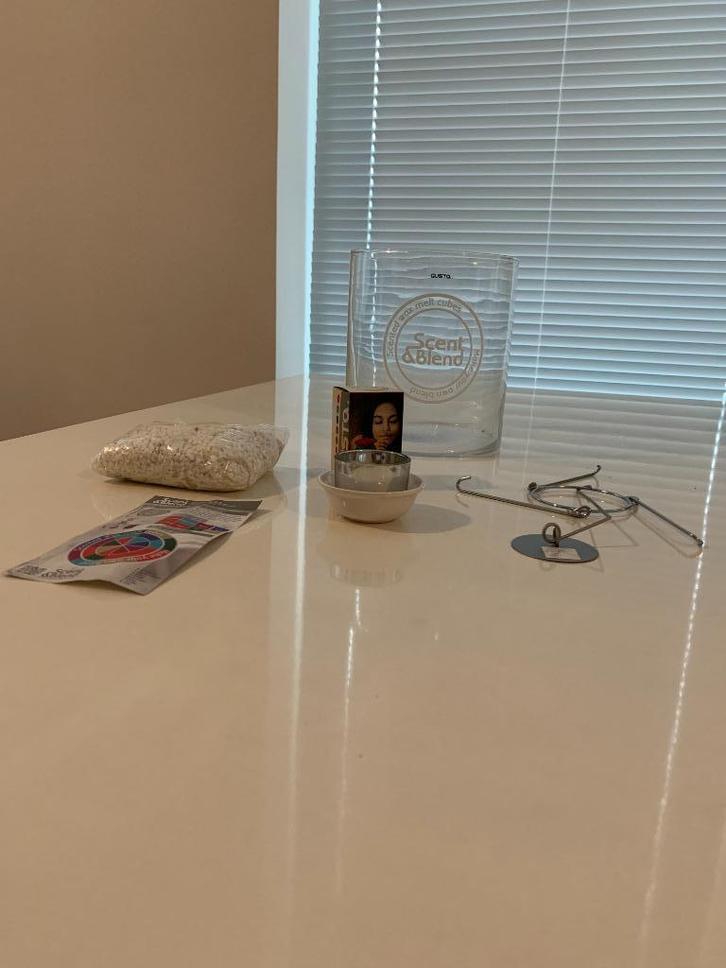 Scent & Blend Deco Set Gusta windlicht van glas, Huis en Inrichting, Woonaccessoires | Overige, Nieuw, Ophalen