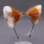 Wit Bruine Katten Oren Vossen Oren Furry Fursuit Cosplay, Verzenden, Nieuw