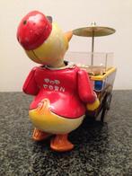 Vintage Popcorn Vendor Duck Japan oud blikken speelgoed fift, Ophalen