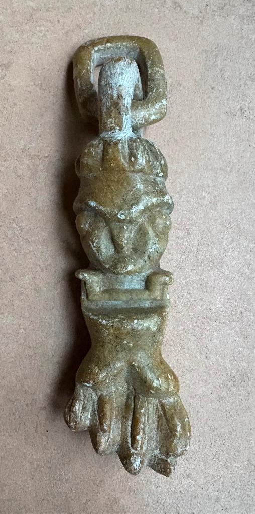 Stenen Figa amulet, oud, Antiek en Kunst, Kunst | Beelden en Houtsnijwerken, Ophalen of Verzenden