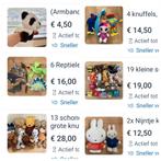 45 knuffels, zie mijn advertenties…, Ophalen, Zo goed als nieuw, Overige typen