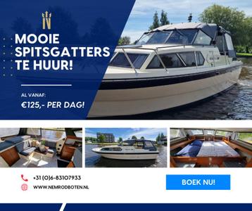 Spitsgatters huren // Friesland // Nidelv 28 en Saga 24 boot beschikbaar voor biedingen