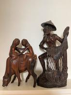 Indonesisch Houtsnijwerk - Waterbuffel & Visser, Antiek en Kunst, Ophalen of Verzenden