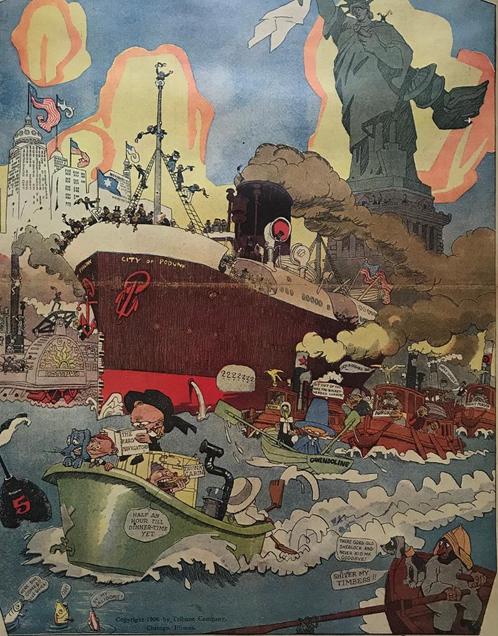Poster Lionel Feiniger Karikaturen-Comics - Illustrationen, Verzamelen, Posters, Zo goed als nieuw, Overige onderwerpen, Rechthoekig Staand