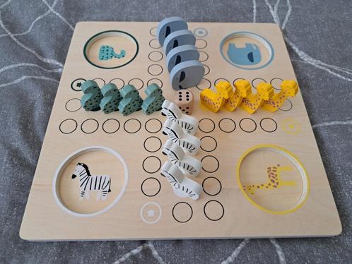 Houten safari-spel: mens erger je niet met dieren ALS NIEUW, Kinderen en Baby's, Speelgoed | Houten speelgoed, Zo goed als nieuw