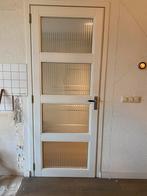 Stompe deur met canelle glas maat 83 cm x 2.115 m, Doe-het-zelf en Verbouw, Deuren en Horren, Binnendeur, Ophalen of Verzenden