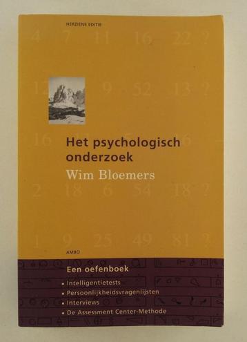 Bloemer, Wim - Het psychologisch onderzoek / een oefenboek beschikbaar voor biedingen