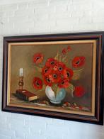 Antiek Olieverf Schilderij - Bloemenstilleven, Ophalen