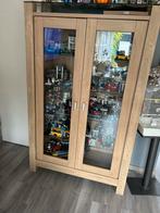 Mooie Buffetkast met Glazen vitrine  kasten hout zwaar, Gebruikt, 100 tot 150 cm, Ophalen of Verzenden, Glas
