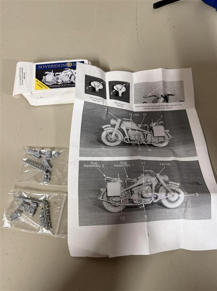 Sovereign 2000 - Zundapp KS750 update for kit 1/35th - S2KA0, Hobby en Vrije tijd, Modelbouw | Auto's en Voertuigen, Nieuw, 1:32 tot 1:50