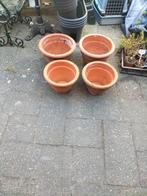 Terracotta plantenbakken bloempotten nieuw, Ophalen, Zo goed als nieuw, Rond, Minder dan 25 cm