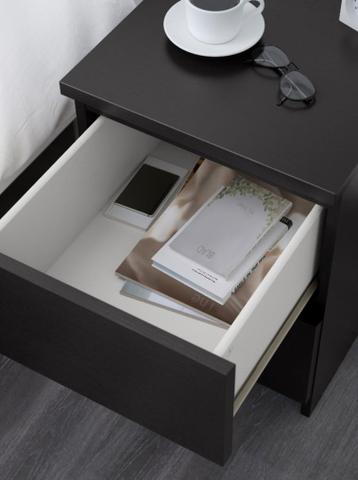 Compleet Ikea Malm bed 140x200 + nachtkastjes - afbeelding 14