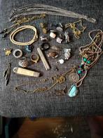 Vintage Sieraden Lot - Kettingen, Ringen, Manchetknopen, Verzenden, Gebruikt
