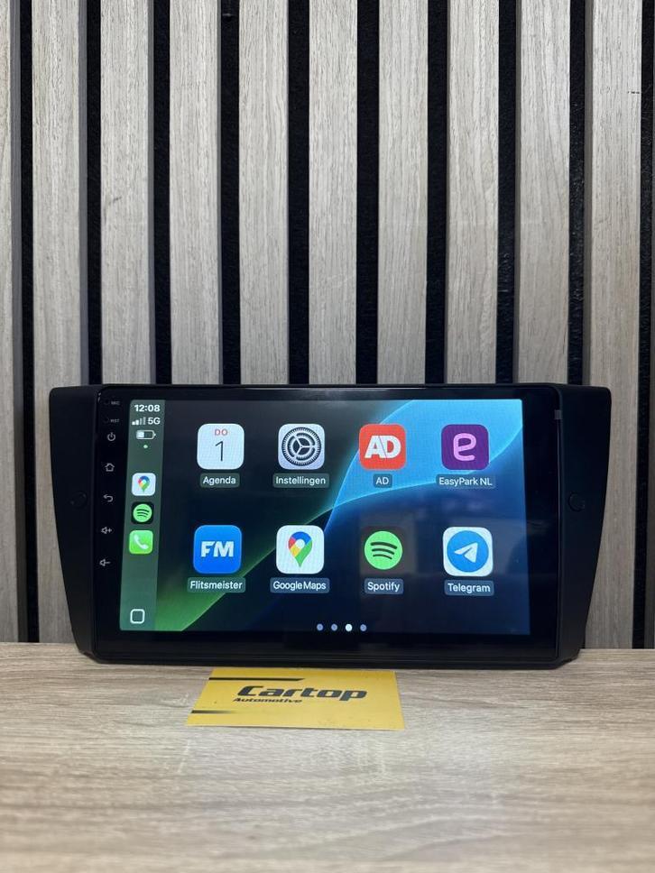 BMW 3 Serie E90 E91 E92 Android Navigatie 9 Inch CarPlay, Auto diversen, Autoradio's, Zo goed als nieuw, Ophalen of Verzenden