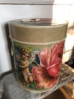 Groot brocante blik ( engelen /rozen ), Antiek en Kunst, Ophalen of Verzenden