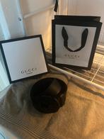 Gucci riem - zwart - zwarte gesp - leder - giftbag - NIEUW, Kleding | Heren, Riemen en Ceinturen, Verzenden, Nieuw, Gucci, Riem of Ceintuur
