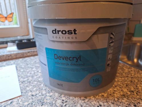 Drost DeveCryl Voorstrijkmiddel - 7,5 liter, Doe-het-zelf en Verbouw, Verf, Beits en Lak, Gebruikt, Verf, 5 tot 10 liter, Wit
