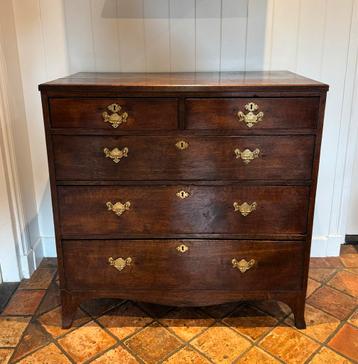 Antieke Engelse Eiken Ladekast, ca. 1800 beschikbaar voor biedingen