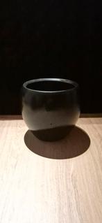 Zwarte Bloempot / Plantenpot, Ophalen, Gebruikt, Schaal, Rond