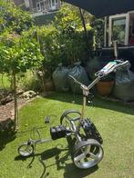 SCHITTERENDE ELECTRISCHE RVS KINGCADDY GOLFTROLLEY, Sport en Fitness, Golf, Ophalen, Zo goed als nieuw, Golfkar, Overige merken