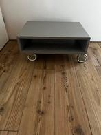 Industriële salontafel op wielen 60x45 cm, 50 tot 100 cm, Rechthoekig, Ophalen of Verzenden, Zo goed als nieuw