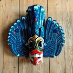 Lucky Vintage Houten pauwen masker uit Sri Lanka, Antiek en Kunst, Ophalen of Verzenden