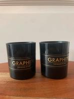 2x Zwarte H&M Windlichten - 7,5cm, Overige materialen, Zwart, Ophalen of Verzenden, Zo goed als nieuw