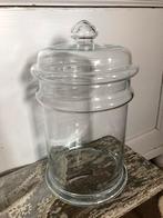 Grote brocante glazen vooraadpot, Ophalen of Verzenden