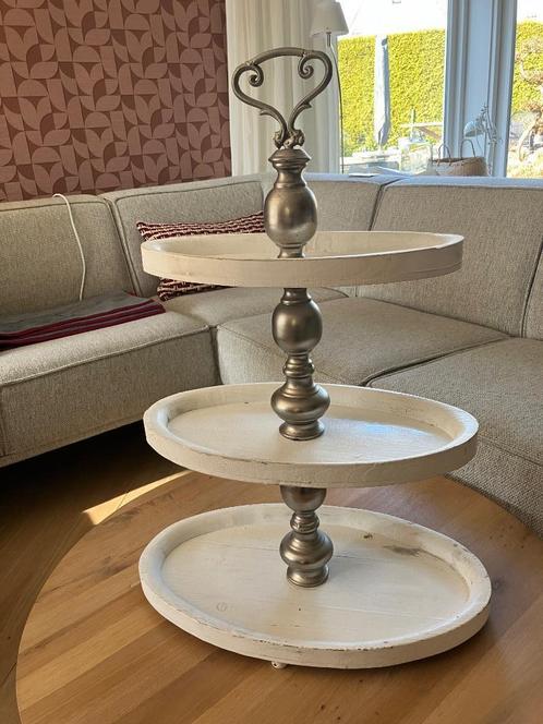 Grote, houten etagere, z.g.a.n., Huis en Inrichting, Woonaccessoires | Etagères, Zo goed als nieuw, Ophalen