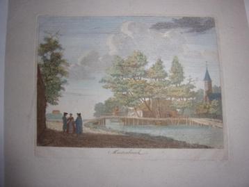 Mastenbroek. Fraaie handgekleurde gravure 18e eeuw Zeldzaam beschikbaar voor biedingen